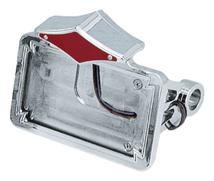 Soporte de matrícula con piloto trasero LED estilo diamante instalado en motocicleta