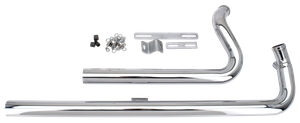 Tubos de escape estilo Shotgun Drag instalados en motocicleta Harley-Davidson Softail