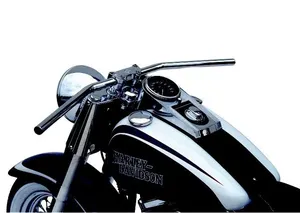 Manillar de acero negro de 25,4 mm (1 pulgada) para motocicleta Harley-Davidson