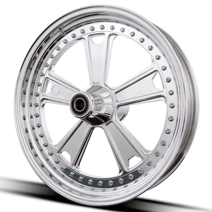 Rueda de aluminio billet de tres piezas Rick para moto custom