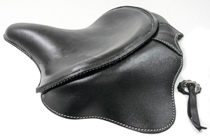 Asiento de motocicleta estilo vintage tapizado en cuero