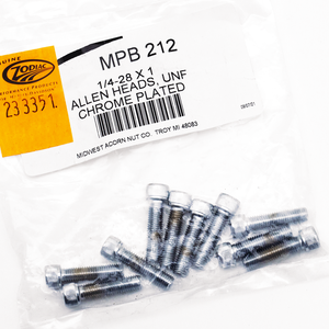 Surtido de tornillos Allen con acabado cromado brillante para motocicletas