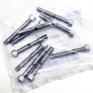 Surtido de tornillos Torx con acabado cromado brillante