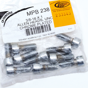 Surtido de tornillos de cabeza Allen con acabado cromado brillante para motocicletas