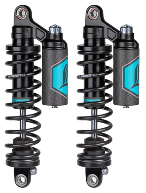 Par de amortiguadores traseros Legend Suspension Revo-Arc Piggyback ajustables