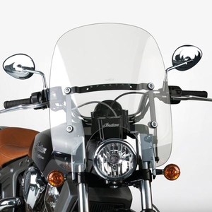 Pantalla de anclaje rápido Spartan de National Cycle instalada en motocicleta