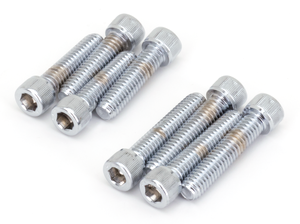 Kit de tornillos cromados para abrazadera superior del manillar de motocicleta