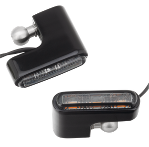 Par de intermitentes LED Otto Di Cuori con carcasa negra mate