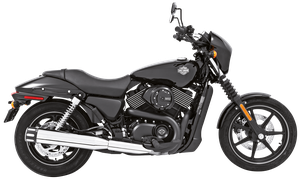 Par de silenciosos tipo slip-on Eagle montados en escape de motocicleta