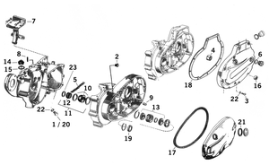 Conjunto de piezas mecánicas para la parte inferior del motor Knucklehead modelos KH y XL