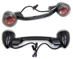 Barra de intermitentes traseros con luces tipo bullet para motocicleta