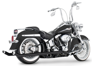 Escape doble Upsweep True Duals instalado en motocicleta