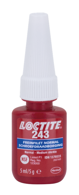 Tubo de adhesivo de rosca media Loctite 243 desmontable para tornillos