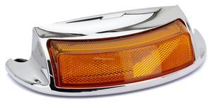 Puntera con diodos LED instalada en el guardabarros trasero de una motocicleta Harley-Davidson Touring