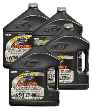Botella de aceite de motor Platinum sintética SAE 20W50 100% Spectro