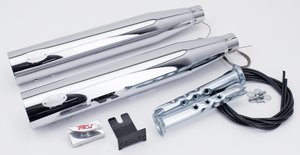 Tubos de escape ajustables MCJ instalados en modelo Twin Cam Softail