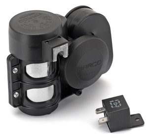 Par de bocinas electroneumáticas negras para Harley-Davidson