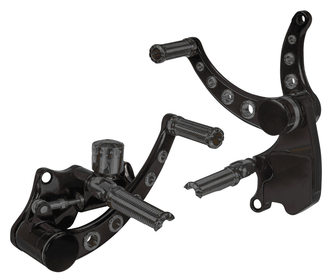 Controles avanzados Vity's Design instalados en manillar de Harley-Davidson Softail