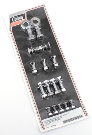 Kit de montaje para guardabarros trasero Big Twin Vintage con soportes y tornillos