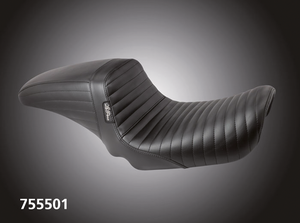 Asiento trasero Le Pera Kickflip negro para Harley-Davidson Dyna