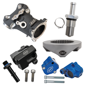 Paquete de protecciones S&S instalado en motor Milwaukee Eight de Harley-Davidson