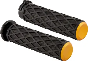 Par de puños Diamond color negro mate para manillar de motocicleta