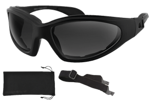 Gafas de sol convertibles Bobster GXR con montura negra y lentes intercambiables