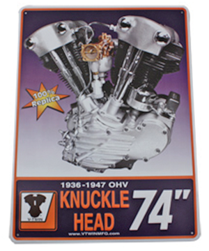 Placas de motor metálicas para Harley-Davidson, Indian y Victory