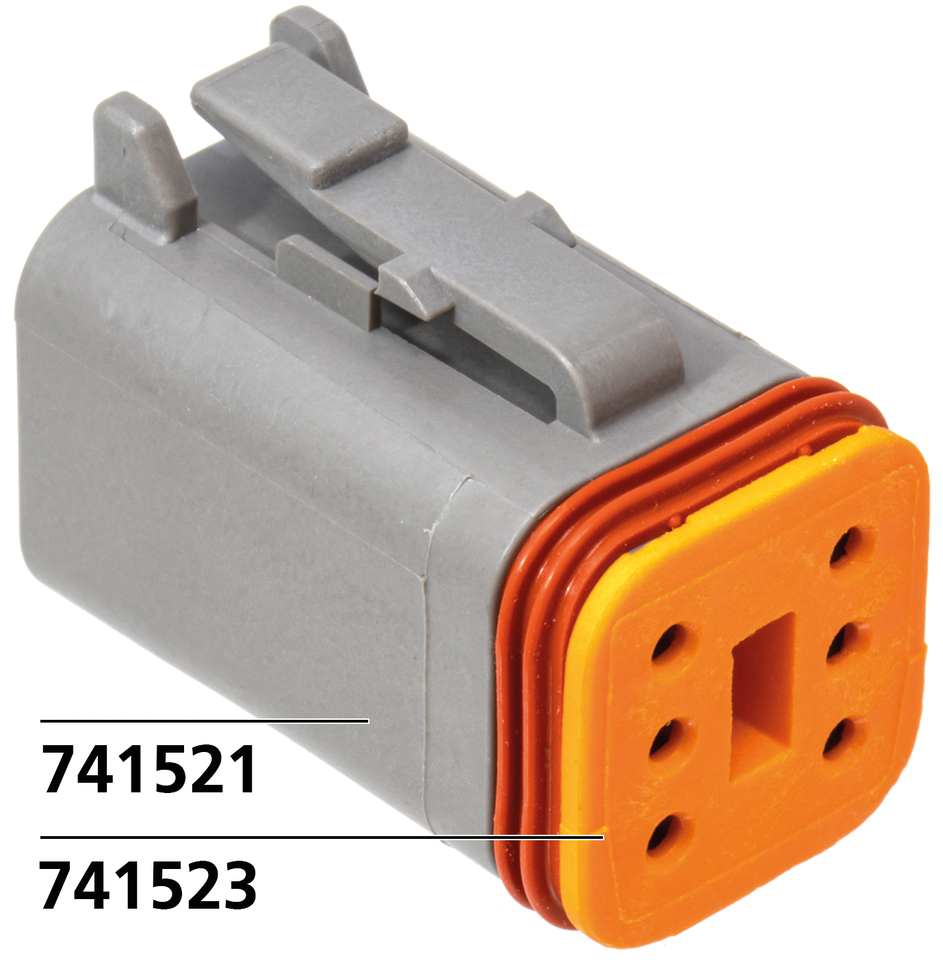 Conjunto de conectores eléctricos hembra y macho tipo Deutsch para cableado de moto