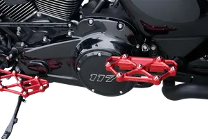 Reposapiés Diamond acabado oscuro tipo diamante para motocicleta Harley-Davidson