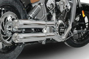 Par de silenciadores V-Performance instalados en Indian Scout