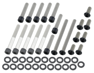 Conjunto de tornillos de tapa primaria de acero inoxidable negro para motocicleta