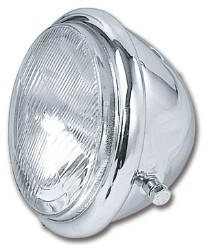 Faro delantero estilo Bates cromado de 5 1/2 pulgadas para moto custom