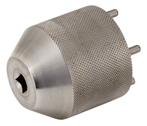 Conector metálico para tuerca cónica aplicado en horquilla estilo Springer clásica