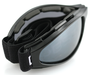 Gafas Bobster Crossfire negras con diseño aerodinámico para motocicleta