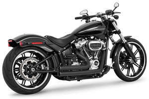 Escape corto Independence Shorty negro mate para motocicleta Harley-Davidson