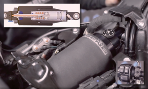 Amortiguador neumático trasero para Harley-Davidson Softail con motor Milwaukee Eight