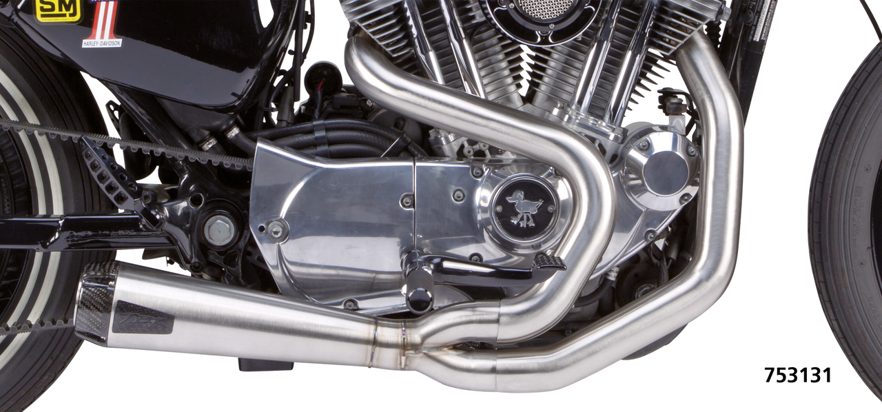 Sistema de escapes Two Brothers Racing Comp-S 2 en 1 instalado en motocicleta