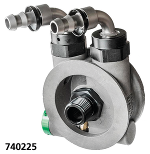 Adaptador filtro de aceite termostático JAGG modelo #4550 en acabado metálico