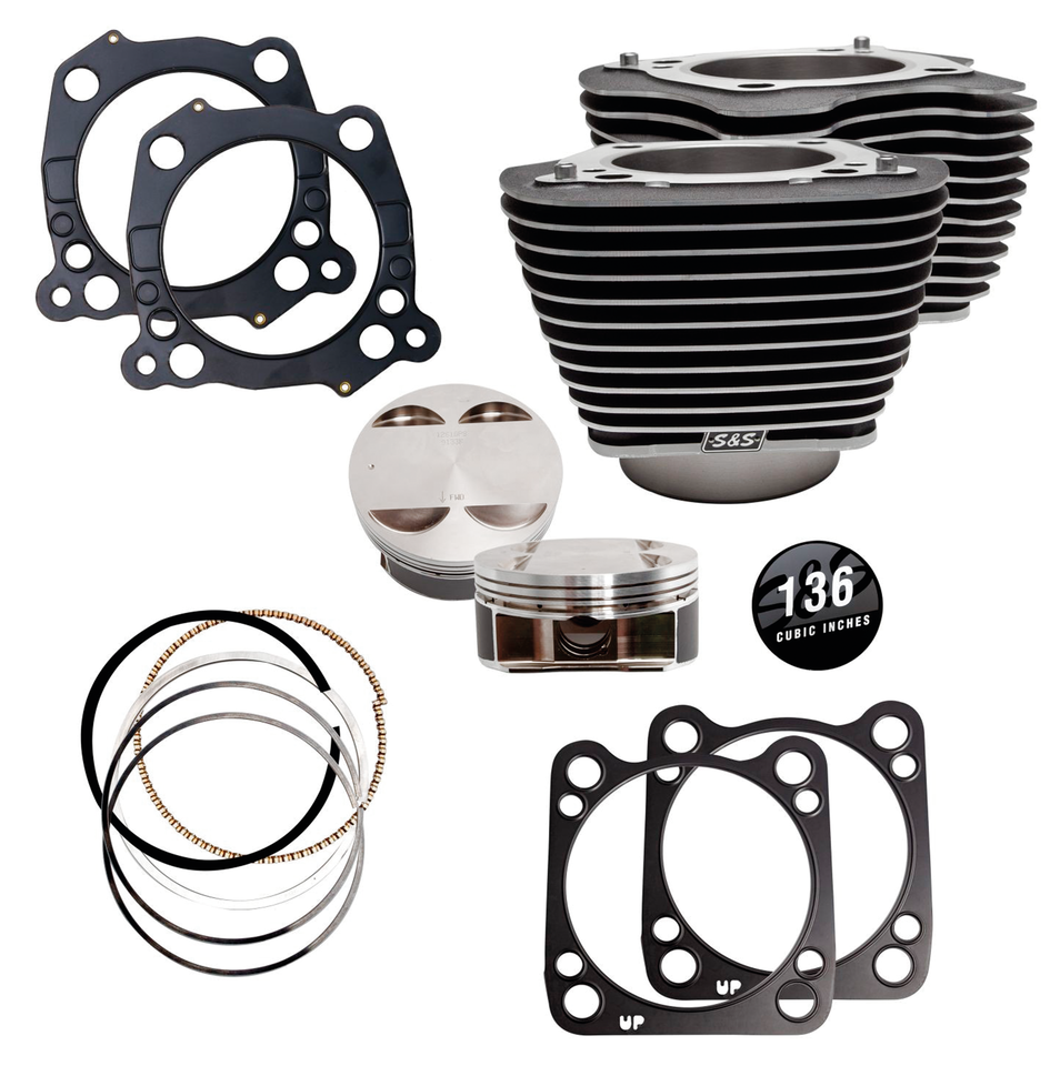 Par de cilindros big bore S&S color aluminio para motor Milwaukee Eight