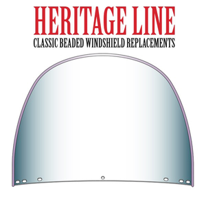 Parabrisas National Cycle Beaded Heavy Duty transparente con borde acanalado