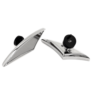 Par de retrovisores estilo Fusion color negro mate para motocicleta Harley-Davidson Dresser