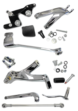 Kit de mandos avanzados instalado en manillar de motocicleta Softail