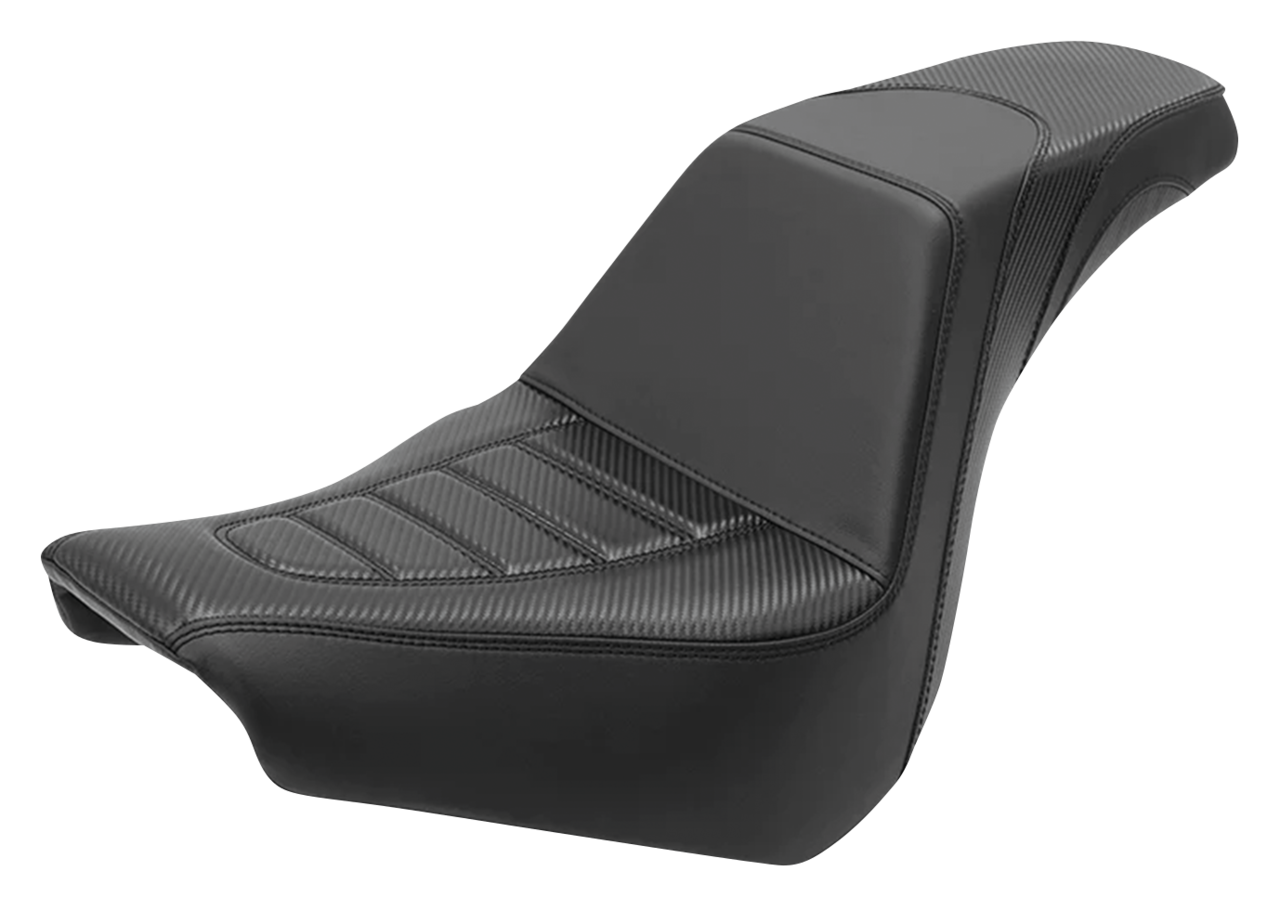 Asiento negro C.C. Rider con escalera trasera para Harley-Davidson Softail Milwaukee Eight