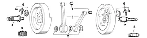 Conjunto de piezas de recambio para cigüeñales Big Twin Harley-Davidson