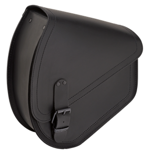 Alforja trasera estilo redondo para basculante Softail de cuero negro Texas Leather