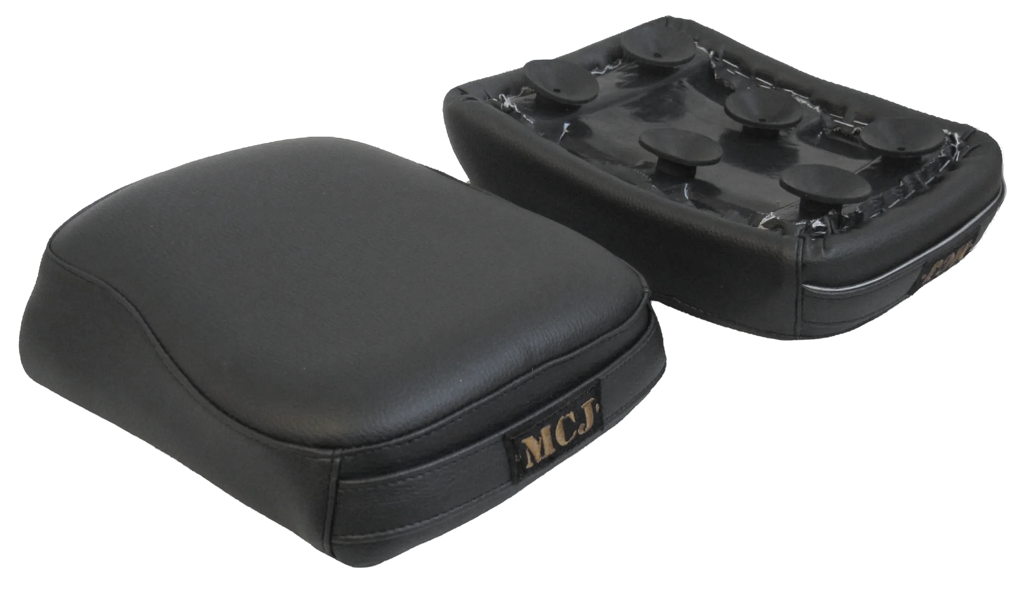 Asiento de motocicleta MCJ con base de ventosa negra