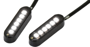 Luz trasera Convex Cyron con 6 diodos LED montada en manillar de motocicleta