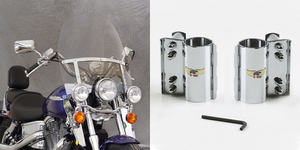 Pantalla National Cycle Heavy Duty instalada en motocicleta Harley-Davidson Touring