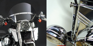 Pantalla desmontable National Cycle Switchblade instalada en motocicleta